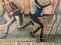 TRes Belle Peinture Huile Sur bois Ex Voto Art 1866 Italie Copie Catholique