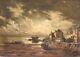 T BuÉ Rousseau Paysage Marin Peinture Huile Sur Panneau De Bois