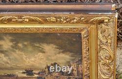 T BUÉ ROUSSEAU Paysage Marin Peinture huile sur panneau de bois