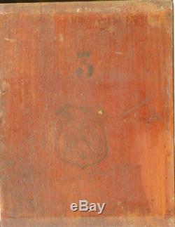 Tableau 19ème sur bois Portrait Fillette Léon Comerre