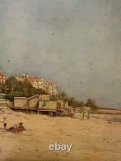 Tableau Ancien Cannes Croisette Theophile Jaouen 1890 Impressionniste