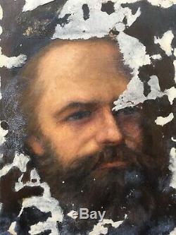 Tableau Ancien Etude Portrait Homme Barbu Alice Kaub-Casalonga (1875-1948)