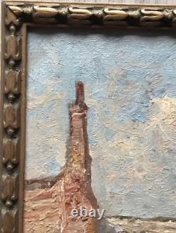 Tableau Ancien Guerre (1914-1918) Ruine France XXe Siècle