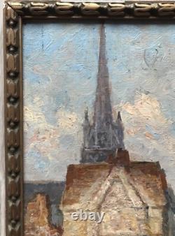 Tableau Ancien Guerre (1914-1918) Ruine Rouen XXe Siècle