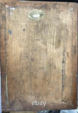 Tableau Ancien Huile DREYFUS STERN (1890-1972) Paysage Urbain Fenêtre Fleurie
