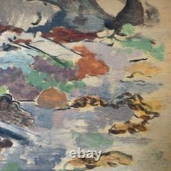 Tableau Ancien Huile Panneau DREYFUS STERN (1890-1972) Paysage Personnage XIXe