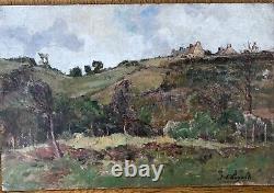 Tableau Ancien Huile Panneau Paysage Jules-Charles Choquet (1846-1934)