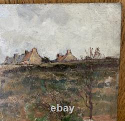 Tableau Ancien Huile Panneau Paysage Jules-Charles Choquet (1846-1934)