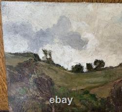 Tableau Ancien Huile Panneau Paysage Jules-Charles Choquet (1846-1934)