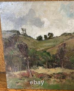 Tableau Ancien Huile Panneau Paysage Jules-Charles Choquet (1846-1934)