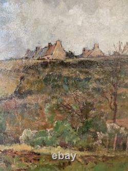 Tableau Ancien Huile Panneau Paysage Jules-Charles Choquet (1846-1934)