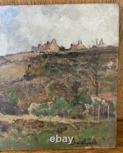 Tableau Ancien Huile Panneau Paysage Jules-Charles Choquet (1846-1934)
