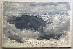 Tableau Ancien Huile Paysage Mer Vagues Ciel Jules Grün (1868-1938) vers 1900