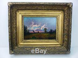 Tableau Ancien Huile Sur Bois Fin 19 Eme Debut 20 Eme Paysage Signature