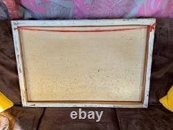 Tableau Ancien Huile sur toile M Schneider (début XXe-s) cabane dans bois