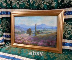 Tableau Ancien Peinture Huile Ecole Francaise de Barbizon DLG XIXeme Bois Dore