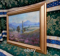 Tableau Ancien Peinture Huile Ecole Francaise de Barbizon DLG XIXeme Bois Dore