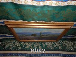 Tableau Ancien Peinture Huile Ecole Francaise de Barbizon DLG XIXeme Bois Dore