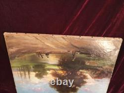 Tableau Ancien Peinture Huile HST Ecole de Barbizon Campagne Romantisme XIXeme