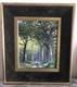 Tableau Ancien Peinture Originale Huile Paysage Bois Signé Encadrée Xixe Siècle