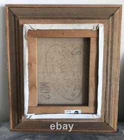Tableau Ancien Peinture Originale Huile Paysage Bois Signé Encadrée XIXe Siècle