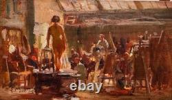 Tableau Avignon Louis Agricol MONTAGNÉ (1879-1960) l'atelier de Cormon, c 1895