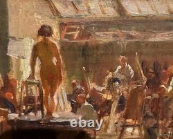 Tableau Avignon Louis Agricol MONTAGNÉ (1879-1960) l'atelier de Cormon, c 1895