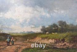 Tableau DUPRE Attribué paysage Barbizon français 19e