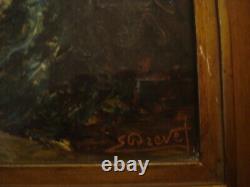 Tableau Deux dames de qualité Ennemond Drevet 1886-1953 Lyon, huile sur bois
