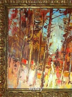 Tableau Étienne RITTER Peinture huile sur toile HST forêt sous-bois ALSACE