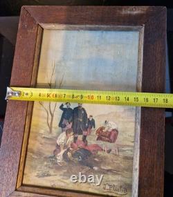 Tableau Guerre 1870 Huile Sur Bois J Plichet 1896