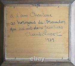Tableau HSP 1979 Environs de Brandon Saône-et-Loire par Claude Pallot (XX°)