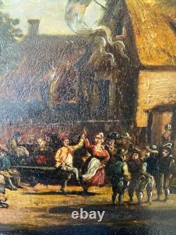 Tableau HSP Fête au village suiveur Teniers II / Verburgh pour restauration