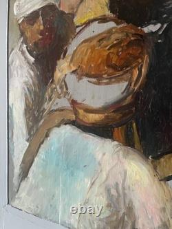 Tableau HSP Patrice Landauer (1965) Orientaliste Le marché oriental
