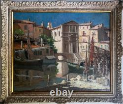 Tableau HSP Pierre MANDONNET (1891-1970) Le miroir aux oiseaux Martigues