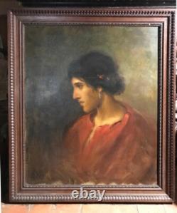 Tableau HST. BOHEMIENNE ou PAYSANNE Monogramme 1910 AUTRICHE HONGRIE