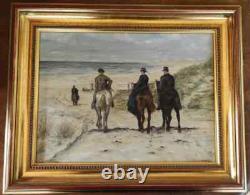 Tableau Hollandais huile sur toile cadre en bois 40 x 50cm en superbe état