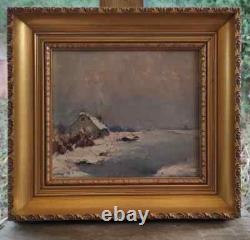 Tableau Hollandais signé en superbe état huile sur toile cadre bois 40 x 44cm