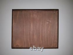 Tableau Huile Sur Bois Et Verre Une Bigoudene Et Paysage Bord De Mer Bretagne