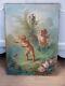 Tableau, Huile Sur Bois, Putti Jouants Et L'oiseau, époque Vers 1900