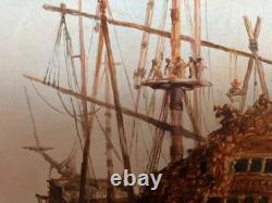 Tableau Huile Sur Bois Toulon Signé