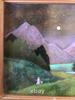 Tableau Huile Sur Panneau GEORGES BRAEM La Vallée + Cadre Bois #A700