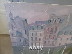 Tableau Le Treport Huile Sur Bois 1950