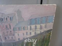 Tableau Le Treport Huile Sur Bois 1950