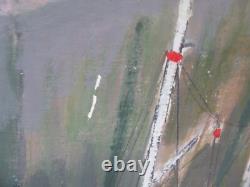 Tableau Le Treport Huile Sur Bois 1950