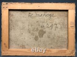 Tableau Maurice Boucard vers 1970 Manège chevaux de bois