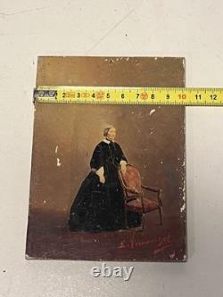 Tableau Miniature, Louis VERNANCHET, Portrait Femme