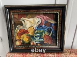 Tableau, Nature Morte Encadrée 1950 signé