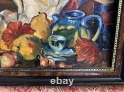 Tableau, Nature Morte Encadrée 1950 signé