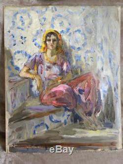 +++ Tableau Orientaliste Dodonne BARTHALOT Maroc portrait orientalisme +++